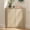 Light Oak, variant on EYYTHUNG Corner Cabinet, Modern Handless Corner Floor Cabinet with 2 Doors and 2-Tier Shelves, Freestanding Narrow Organizer for Living Room Kitchen Bathroom, Natural Oak