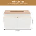 thumbnail image 2 of Practical Tissue Box for Home Storage Use in White Synthetic Material Great for Kitchen Bedroom Living .8x4.5x5.1 Inches, 2 of 8