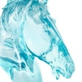 thumbnail image 5 of 6" x 13" Light Blue Resin Tinted Horse Sculpture, by DecMode, 5 of 9