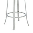 thumbnail image 6 of Armen Living Indoor Cherie Contemporary 30" Bar Height Barstool in Brushed Stainless Steel Finish and Gray Faux Leather, 6 of 7