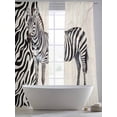 thumbnail image 5 of Vintage Zebra Sheer Curtains 84 Inch Length 2 Panels Set, Modern Art Animal Watercolor Voile Window Treatment Rod Pocket Curtains Sheers Drapes for Bedroom/Living Room/Kitchen 52"x84"x2, 5 of 7