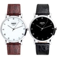 thumbnail image 1 of pstuiky Nary Men Quartz Dial Clock Leather Wrist Watch Round Case, 1 of 5