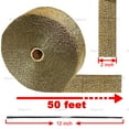thumbnail image 3 of 50ft 2" Titanium Basalt Manifold Header Exhaust Pipe Heat Wrap 1652˚F with Kits for Cars, Motorcycles, 3 of 4