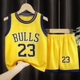 thumbnail image 3 of Traje de baloncesto para niños, traje deportivo de secado rápido, chaleco de verano de dos piezas sin mangas para niños medianos y grandes, 3 of 5