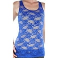 thumbnail image 1 of Sheer Nylon Lace Racerback Tank Top, 1 of 1