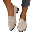 thumbnail image 3 of Domuza Women's Ballerina Slip On Knitted Trainers 2026 Summer Non Slip Comfortable Breathable Sporty Flat Shoes for Walking Khaki 6.5（EU-37）, 3 of 5