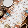 thumbnail image 2 of Fall Pumpkins Table Runner, Autumn Thanksgiving Kitchen Dining Table Decoration for Home Party Decor 13x36 Inches, 2 of 9