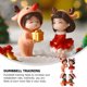 thumbnail image 4 of 2 pares de figuras navideñas en miniatura de pareja de dibujos animados, estatuas románticas, 4 of 5
