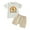 White, variant on Cathalem Boys Summer Outfits Newborn Baby Boy Summer Clothes Button Short Sleeve Romper Bodysuit Shorts Set Toddler Soft Waffle Outfit (Beige,110)