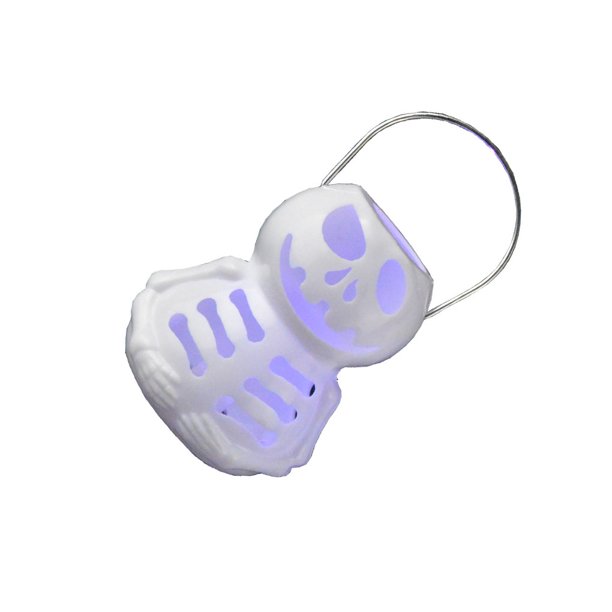 Moyic Linterna de Halloween, decoración colgante interesante, lámpara de esqueleto colgante LED DIY alimentada por eléctrica, regalo Kits de decoración para fiestas Blanco Moyic HA068763-02