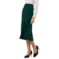 thumbnail image 4 of INSPIRE CHIC Women's Midi Mermaid Skirt Work High Elastic Waisted Fishtails Skirts M Green Blue, 4 of 5