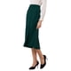 thumbnail image 4 of Falda de sirena midi para mujer Inspire Chic, con cintura alta elástica, faldas de cola de pez, talla XL, verde azul, 4 of 5