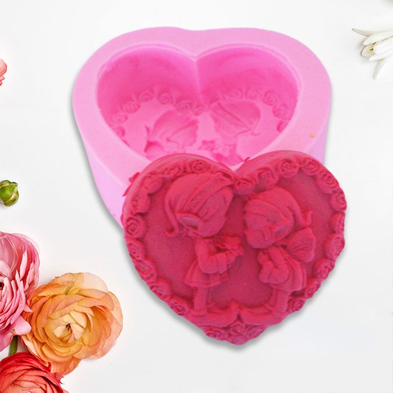 Love Rose Candle Silicone Mold-heart Rose Candle Mold-rose Flower