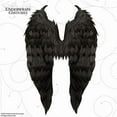 thumbnail image 2 of Evil Queen Black Feather Wings Adult Costume Accessory, 2 of 8