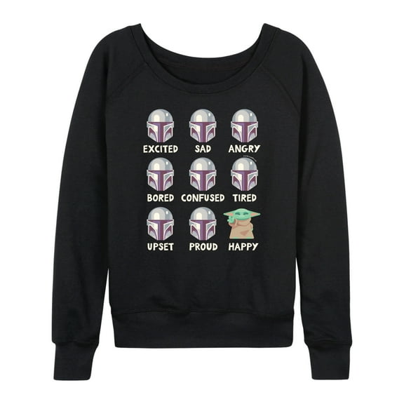 Star Wars - Mandalorian Moods - Women's French Terry Long Sleeve Pullover