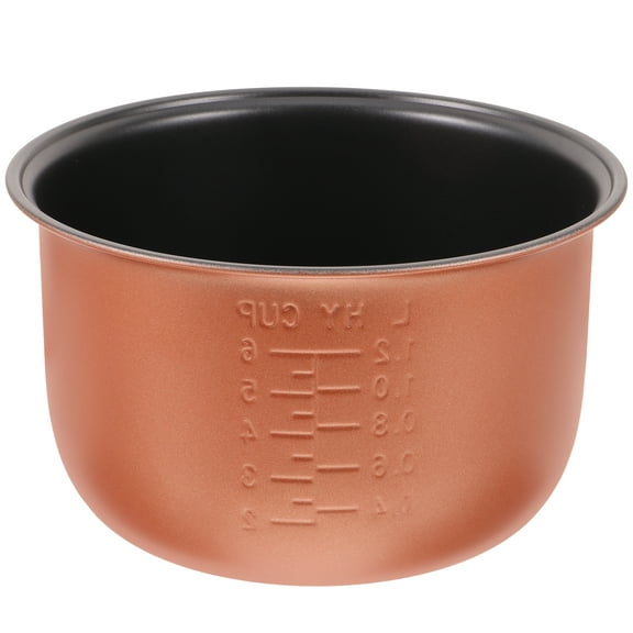 FENGGUIQU Aroma Rice Cooker Inner Pot Replacement Golden Aluminum Alloy 1Set