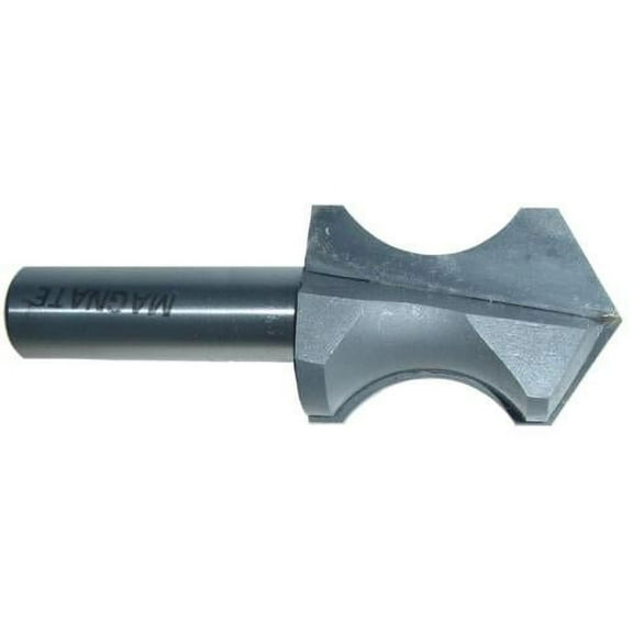 Magnate 5876 Hand Grip Plunge Router Bit - 1-5/8" Cutting Height, 1/4" Cutting Depth, 1-1/8" Cutting Diameter, 2" Shank Length, 1/2" Radius
