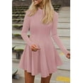thumbnail image 3 of PRETTYGARDEN Fall Dresses for Women Elegant Classy Casual Long Sleeve Swing A Line Ruffle Short Homecoming Party Dress, 3 of 7