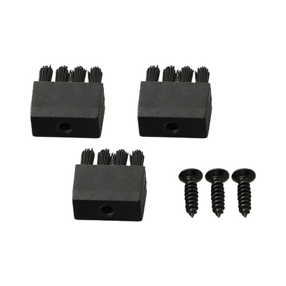 YAAQII for Arrow Rest Replacement Brushes Set with Screws, 3 Pack Bow Brush Whiskers for Hostage Arrow Rest, Compatible with for Left and Right Hand Bows, Black