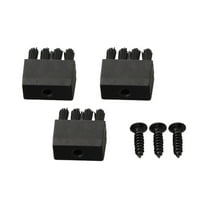 YAAQII for Arrow Rest Replacement Brushes Set with Screws, 3 Pack Bow Brush Whiskers for Hostage Arrow Rest, Compatible with for Left and Right Hand Bows, Black