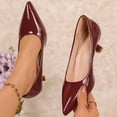 thumbnail image 2 of Msgweeeg Heels for Women Women’s Shoes Women's Fashionable Casual Style Comfortable Plus Size Solid Color Elegant Shallow Mouth French Pointed Comfortable High Heels for Work & Office, 2 of 10