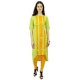 thumbnail image 2 of Phagun Women's Indian Cotton Designer Tunic Top Asymmetrical Hem Kurti Casual Wear Kurta, 2 of 7