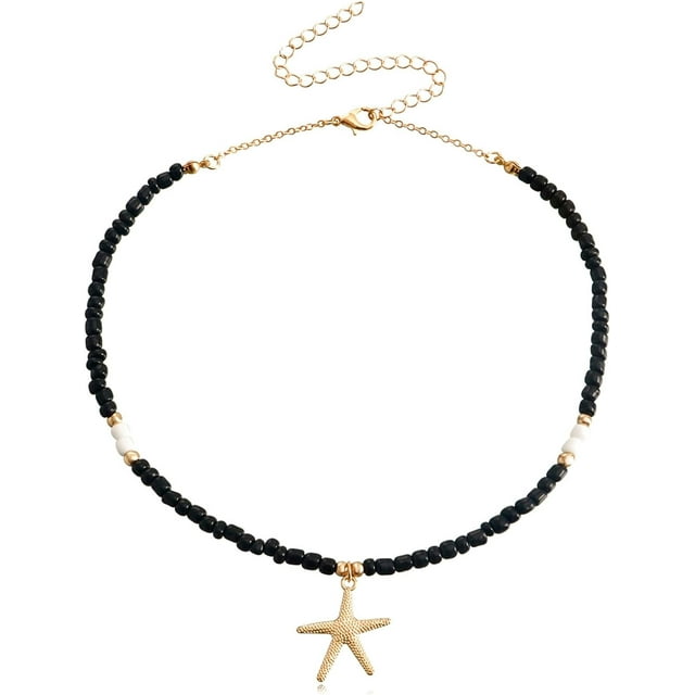 HSHDLDF Collier Coquillage Puka pour Femmes Hommes Collier Surfeur Coquillage Cordon Collier Collier Ras du Cou Perles Colorées Collier Ajustable Été Boho Hawaii Boucle Perle Collier Bijoux Coquillage Naturel