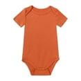 thumbnail image 1 of MIASHUI Pyjamas à Manches Courtes pour Bébés Garçons Filles, Orange, 12-18 Mois, 1 of 3