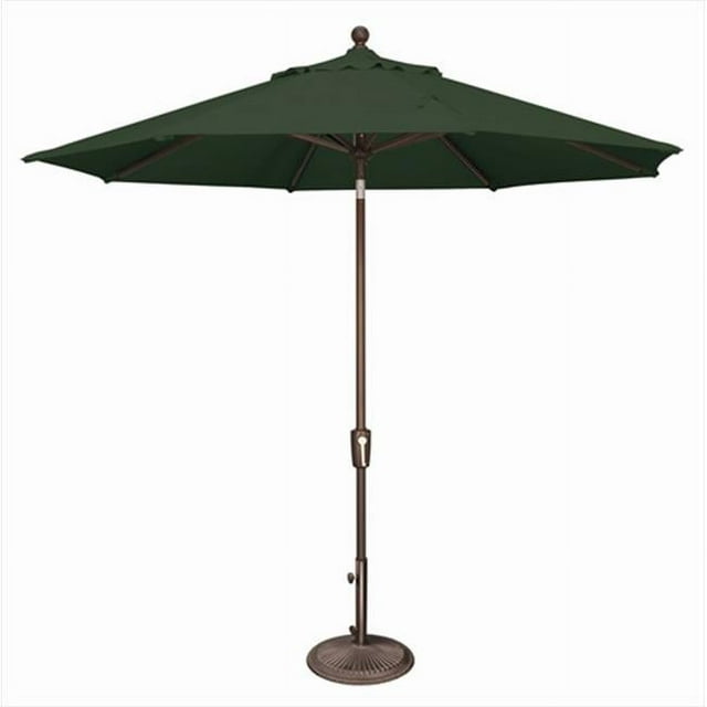 SimplyShade 9 ft. Octagon Push Button Tilt Market Umbrella Forest Green