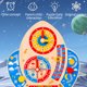 thumbnail image 2 of Rocket Hanging Board Colorido Rocket Time Calendar Amigable Con La Piel Rompecabezas Cognitivo Reloj De Cohete Juguete Reloj Cognitivo No Tóxico Juguete Para Niños Mayores De 36 Años Serendint FN002597-00, 2 of 6