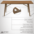 thumbnail image 4 of Channell Wood Dining Table in Walnut Finish, 4 of 7