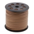 thumbnail image 2 of Rongfmy Korean PU Leather String Rope Flat Cord Thread 2.6mm - Light Brown, 2 of 7