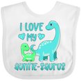 thumbnail image 3 of Inktastic I Love My Auntie-saurus Cute Brontosaurus Family Boys or Girls Baby Bib, 3 of 4