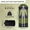 thumbnail image 4 of Ktaxon Heated Sleeping Bag,  Rectangular Lightweight Sleeping Bag with USB Powered Heating Pads for 14-50 °F, Compact Envelope Sleeping Bag for Camping Picnic Hiking, Green, 4 of 10
