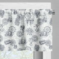 thumbnail image 3 of Ambesonne Compass Valance Pack of 2, Sailing Boat Pattern, 54"X18", Black Bluegrey White, 3 of 5