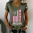 thumbnail image 2 of Womens Shirts Summer 250Th Anniversary Usa for Women 17762026 Patriotic American Flag V Neck T July 4Th Graphic Tee 250 Anniversary Usa Shirt Women Green 3XL, 2 of 8