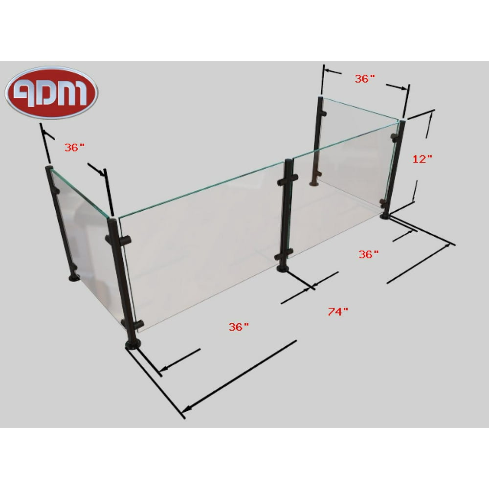 Sneeze Guard ADM Sneezeguards EP5 with BP 2B1236 BLK Walmart