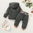 thumbnail image 3 of Younger Tree Toddler Infant Baby Boys Winter Christmas Long Sleeve Hoodie Plaid Sweatshirt Outfits,2-3T, 3 of 8