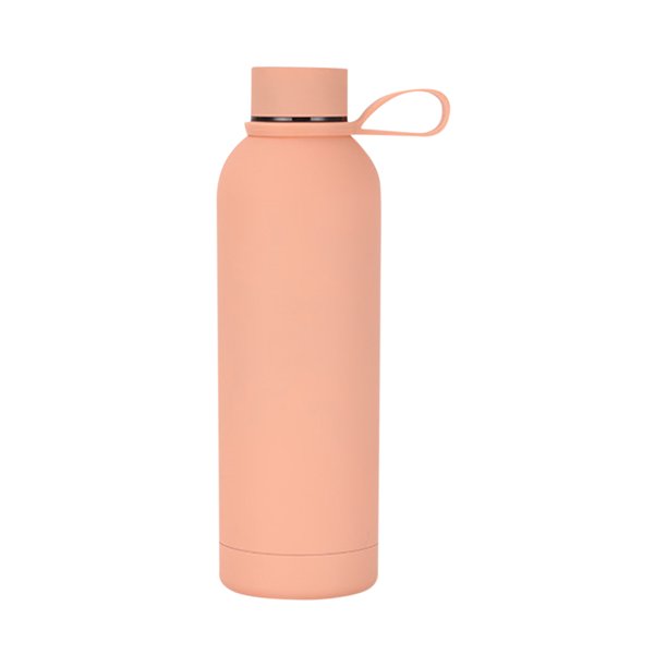 ¡Gran oferta! Botella de agua portátil para deportes al aire libre, taza aislada de boca pequeña de acero inoxidable con mango portátil de 500ml