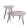 thumbnail image 1 of Holly & Martin Ensemble de Table Basse 2 Pièces Bannock en Gris Mat, 1 of 3
