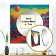 thumbnail image 3 of Designart "The Challenge Is Opportunity Dreamlike Spectrum Peaks" Abstract Landscape Square Mirror For Wall Decor - Large Pink Square Printed Wall Mirror Art - Wall Mounted Square Mirror, 3 of 5