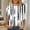 White, variant on Qulqfy Spring Tops for Women 3/4 Length Sleeve Plus Size Shirts Striped Fall Casual Crew Neck Tops Blouses for Women L