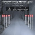 thumbnail image 3 of 5 PCS Solar Driveway Markers, Solar Powered Driveway Warning Lights, Driveway Markers Lights with Detachable Poles Stakes, Reflective Driveway Markers for Snow Road Night Drive, 3 of 7