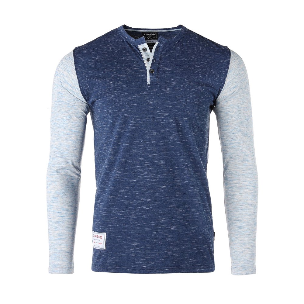 Download ZIMEGO - ZIMEGO Men's Casual Color Block Long Sleeve ...