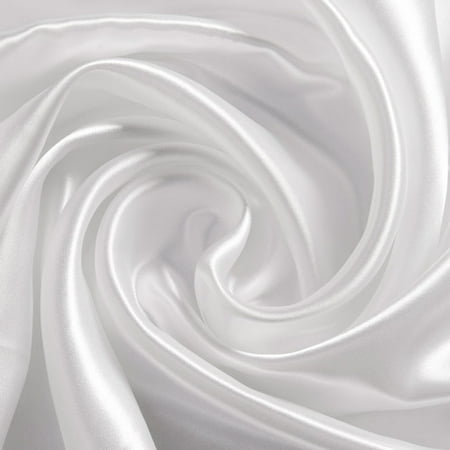 Satin Fabric, White