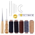 thumbnail image 1 of Bewildely Kit de herramientas para manualidades de cuero, agujas de coser a mano, punzón, punzón, trabajo de tallado, conjunto de Groover de sillín para De coser Bewildely HA021208-00, 1 of 5