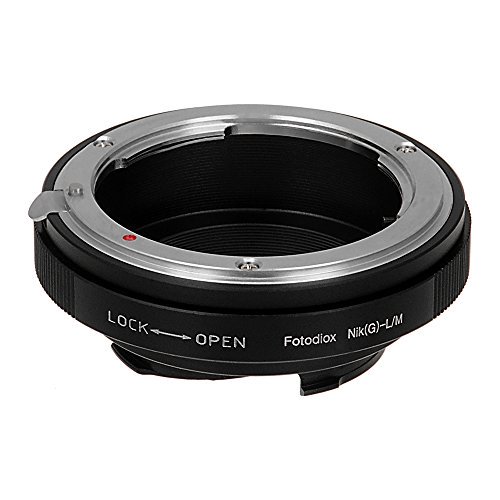 Fotodiox Lens Mount Adapter - Nikon Nikkor F Mount G-Type D/SLR Lens to Leica M Mount Rangefinder Camera Body with Built-In Aperture Control Dial