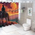 thumbnail image 7 of Orinice Horse Sunset Fantasy Bathroom Decor Set with Hooks, Colorful Luxurious Graphic Print Polyester Fabric Shower Curtain for Bathroom Decoration - Multi Size Options 36x72, 7 of 7