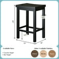 thumbnail image 2 of Now Furniture 24" Counter Stool, Wooden Backless Bar Height Kitchen Stool, Black, 2 of 8