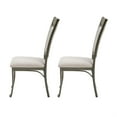 thumbnail image 4 of Linon Franklin Metal Upholstered Set of Two Dining Side Chairs in Pewter, 4 of 16